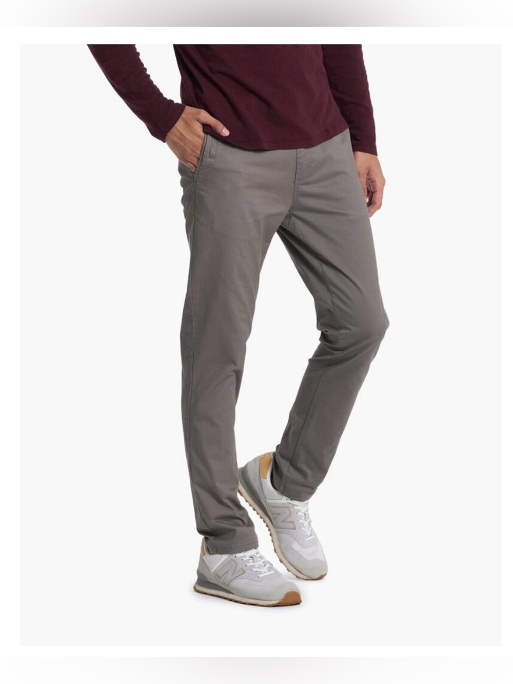 VUORI Collins Chino Pant Straight Leg Cotton Twill Travel Casual Men's 36/30”